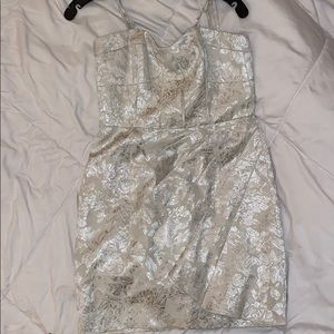 White floral Laundry mini dress.